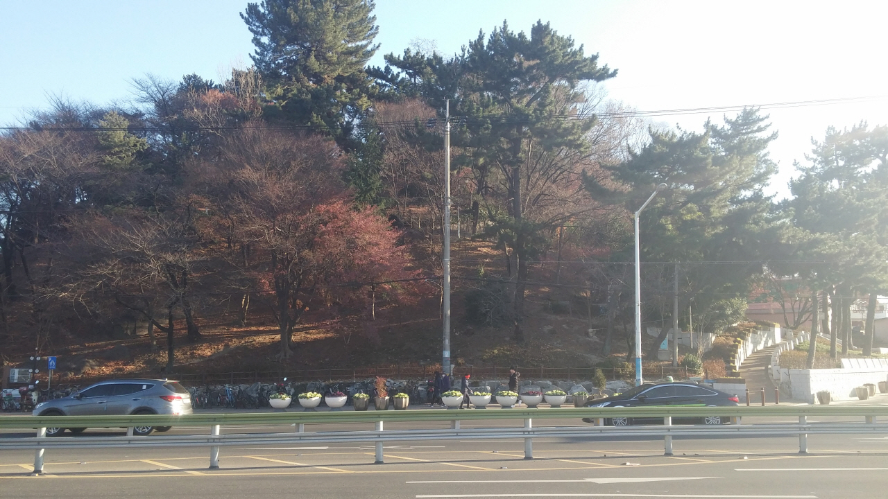 울산 중구 학성동에 있는 학성공원. 울산 중구청이 입구(오른쪽)에 왜장 가토 기요마사 동상을 세우기로 해 논란이 일고 있다
