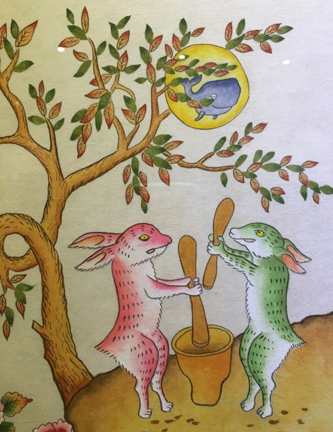 토끼가 방아를 찌는 계수나무에도 고래가 있다. 