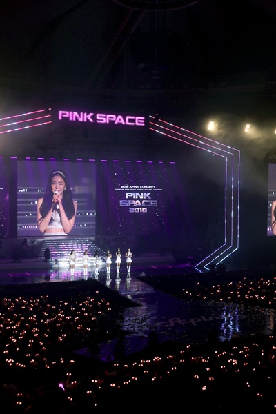 에이핑크 에이핑크가 12일 오후 서울 올림픽공원 SK핸드볼경기장에서 네 번째 단독콘서트 <핑크 스페이스 2018>을 열었다.