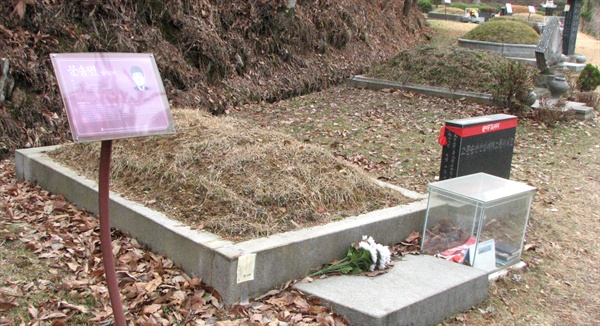 민주열사 문송면. 2007년 4월 1일 당시 묘소 모습.
