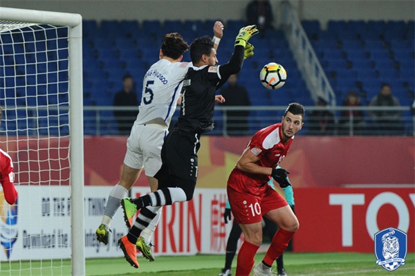  14일 오후 중국 쿤산스포츠센터에서 2018 AFC(아시아축구연맹) U-23 챔피언십 D조 대한민국 대 시리아의 경기가 열렸다.