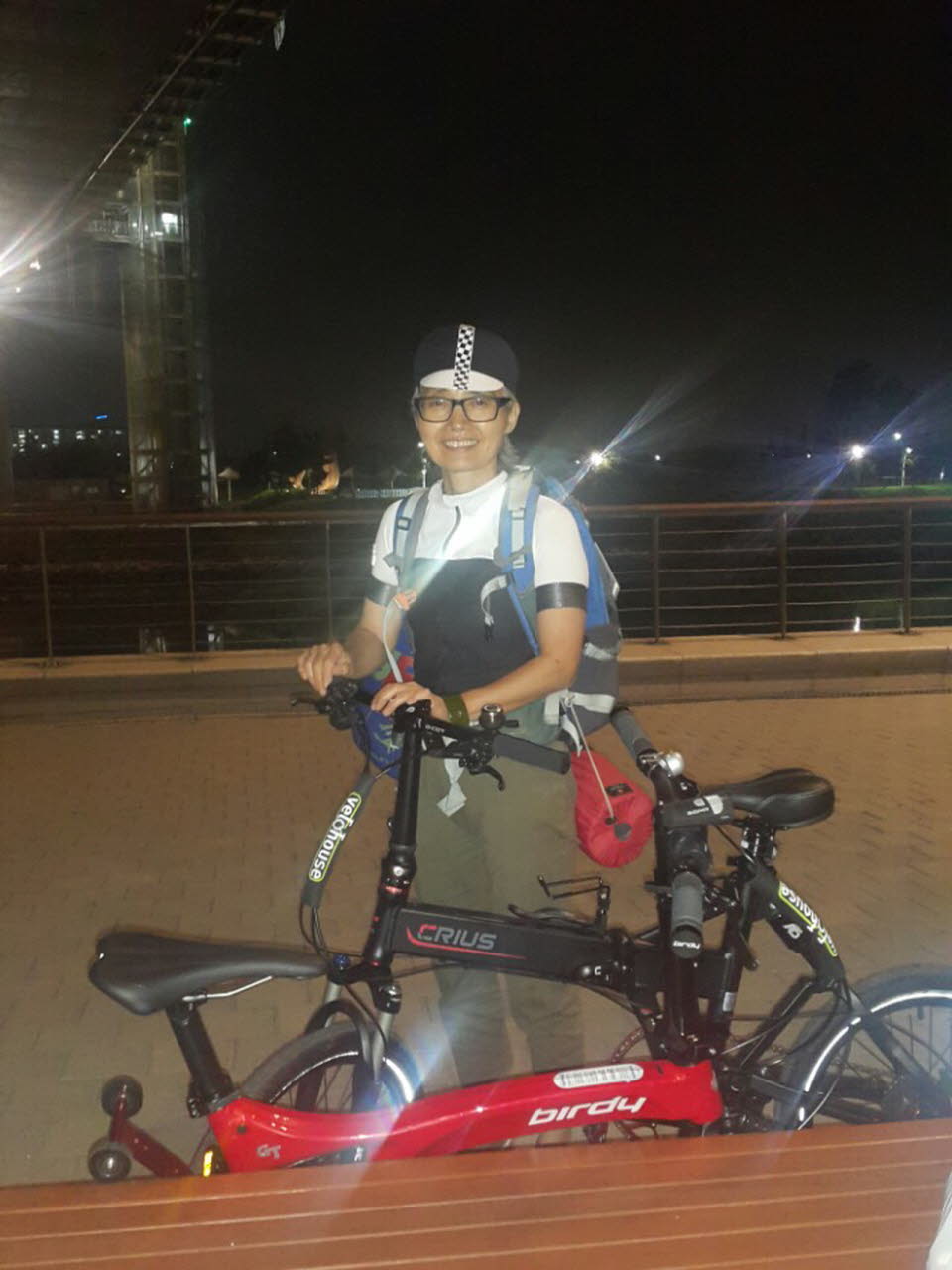 자전거 훈련기간이 짧아서 회사 퇴근 후에도 자전거를 탔다. 안전를 위해 경인아라뱃길 자전거도로를 주로 활용했다.