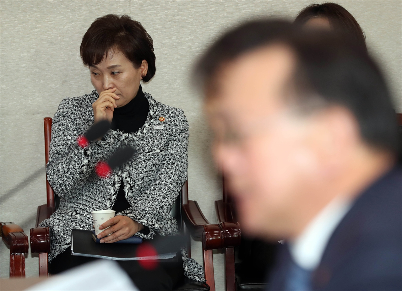 30일 오전 국회에서 열린 법제사법위원회 전체회의에서 김현미 국토교통부 장관이 참석하고 있다