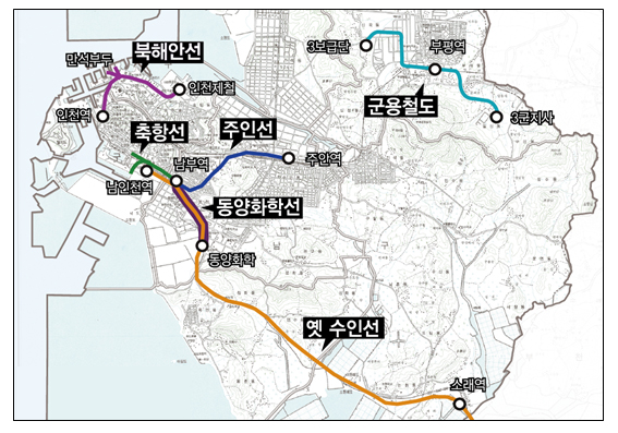  인천시 철도 폐선 구간 ⓒ 인천뉴스