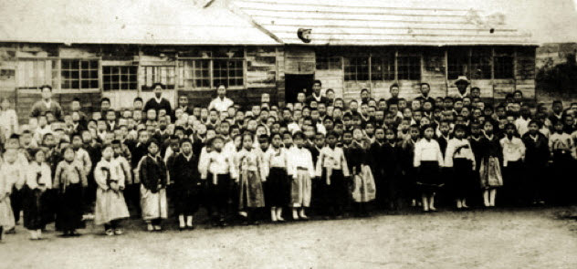 1929년 울산 동구 보성학교 학생들