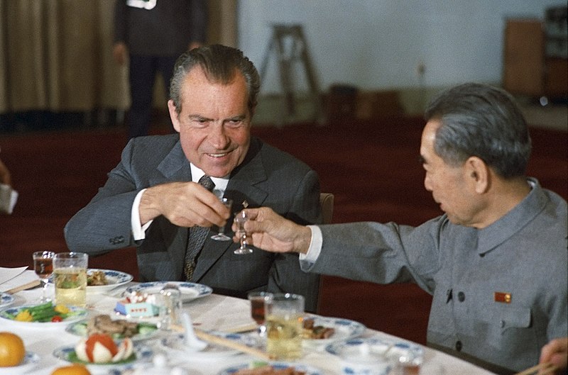 닉슨 대통령과 저우언라이 총리. 