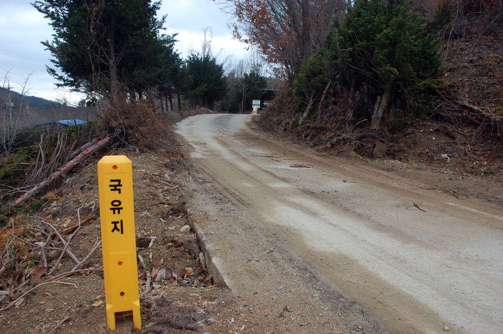  부여국유림관리소는 최근 민원이 발생하자 해당 농장을 찾아 무단 사용되고 있는 국유지에 표지판을 새웠다.