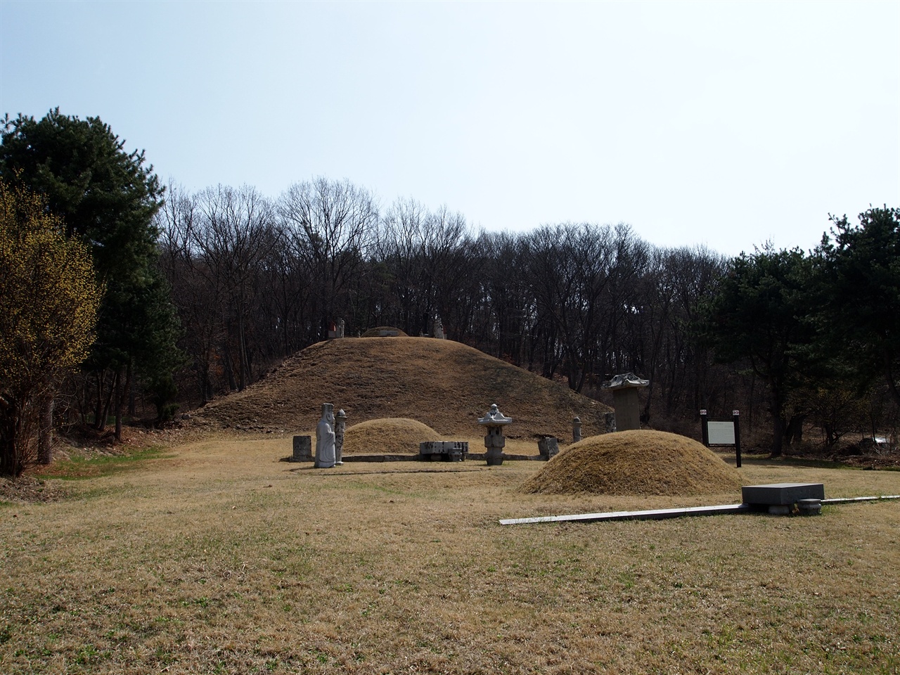 소현세자의 아들 중 유일하게 생존한 경안군과 그의 아들 임창군의 묘로, 대자동 일대에 소현세자 후손들의 묘역이 자리하고 있다.
