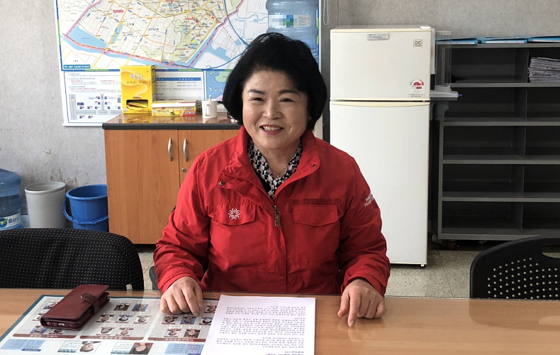 13일 남동구청 브리핑룸에서  6.13 지방선거에서 인천시의원 출마를 밝히는 임순애 구의장.