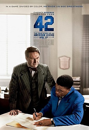 재키 로빈슨의 실화를 다룬 영화 '42' 포스터