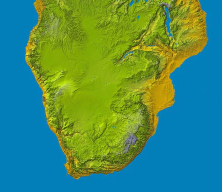 남아프리카 나사 지도(2004)