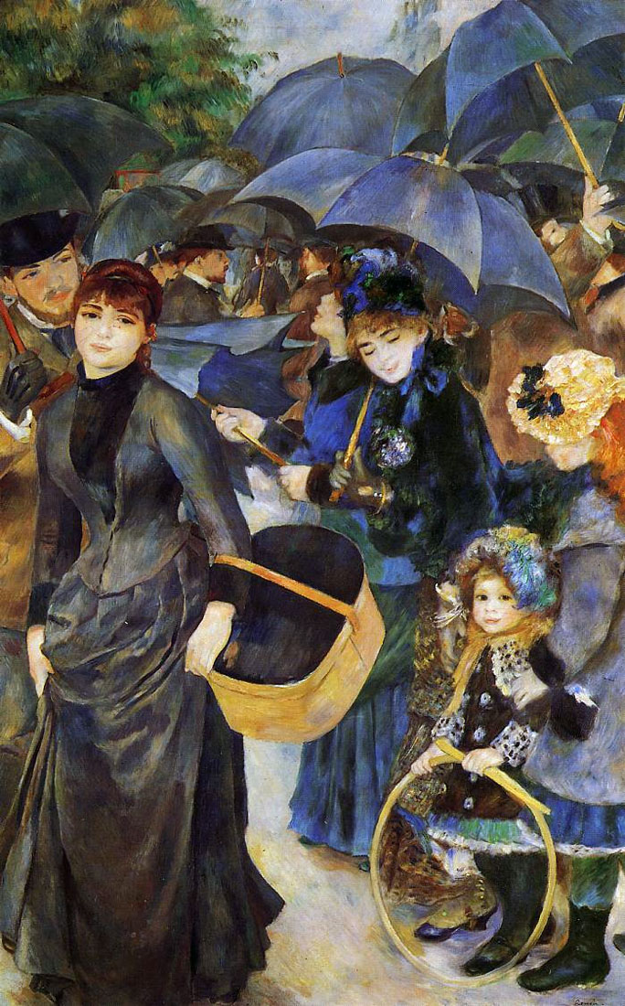 우산. 르누아르 1883년작. 왼쪽 여자가 쉬잔 발라동