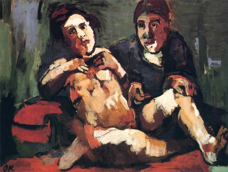 인형과 함께있는 남자, 자화상(오스카 코코슈카,1922,독일 베를린 국립미술관)