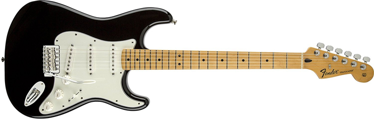  일렉트릭 기타의 명가 펜더의 대표 제품인 펜더 스트래토캐스터 기타.  깁슨 레스폴과 함께 기타 업계를 양분하다시피한 명 악기 중 하나다. 
