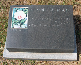 허발 지사의 묘소 앞 표지석