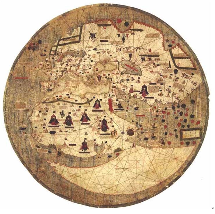 카탈란 에스텐세지도 Catalan-Estense Map  1450-60제작