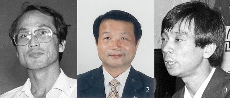 민청련 출신으로 1988년 4.26 총선을 앞두고 평민당에 입당한 장영달, 윤여연, 남근우 (왼쪽부터)