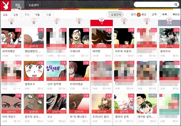 불법웹툰 사이트 밤토끼는 국내 웹툰 9만 편을 불법 공유하여 월 3,500만 명의 트래픽을 올렸다. 