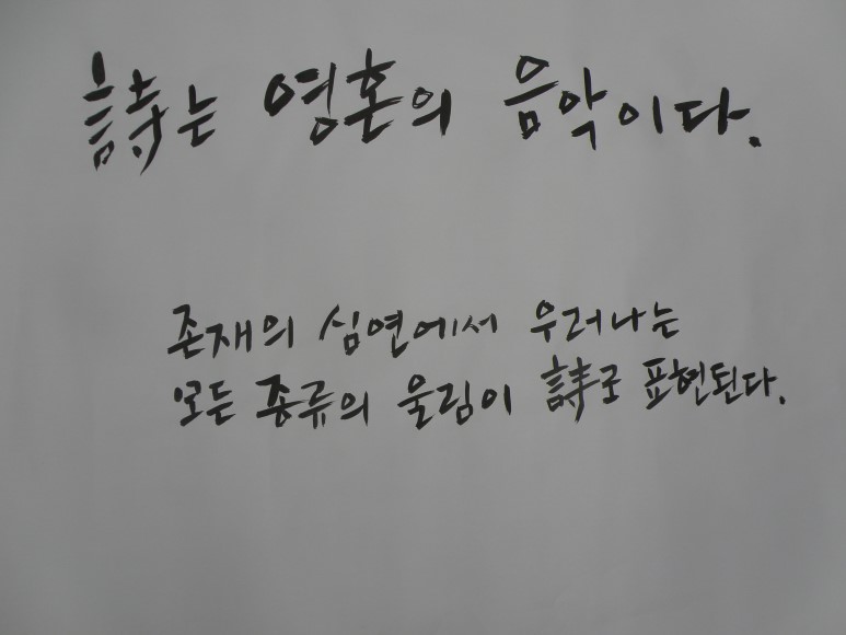 시는 영혼의 음악이다 인간의 삶과 정서를 가장 농밀하게 응축해낸 것이 시다. 짧은 문장 속에 상징적, 은유적, 비유적, 함축적인 요소를 담고 있다. 그러기에 짧으면서도 깊고 풍부한 정서와 많은 생각 거리를 준다.