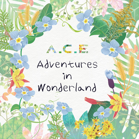  신곡과 기존 발표곡들을 함께 담은 새 음반 < A.C.E Adventures in Wonderland > 표지