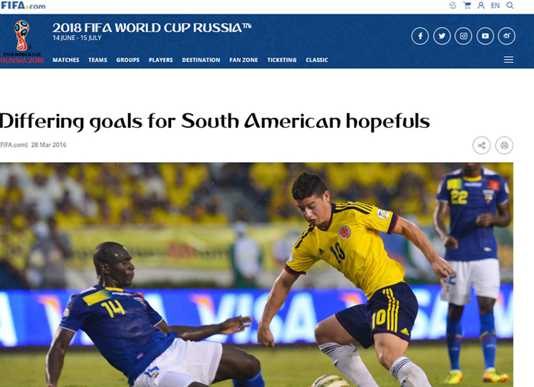 하메스로드리게스 2014 월드컵 득점왕 하메스를 앞세운 콜롬비아가 이번 월드컵에서도 8강 신화를 재현할 수 있을지 기대를 모은다. 