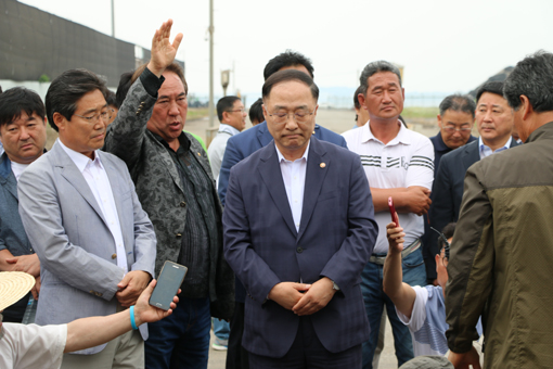 지난 19일 홍남기 국무조정실장과 강정기 원자력안전위원장이 당진을 방문했다. 