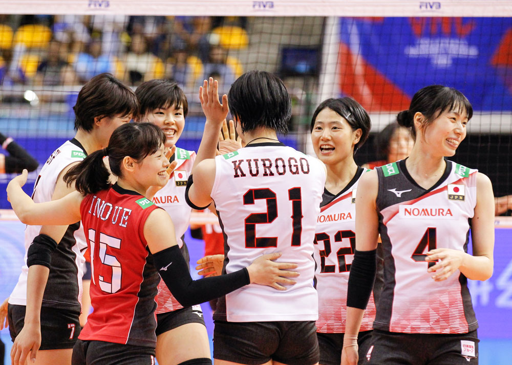  일본 여자배구 대표팀 선수들