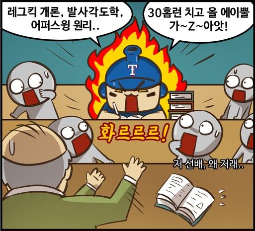  데뷔 후 최고의 시즌을 보내고 있는 텍사스 추신수 (출처: [MLB 코메툰] '레그킥개론' 추신수, '커브동아리' 류현진 편  중)
