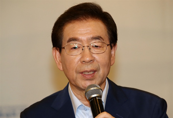 박원순 서울시장이 지난 7월 17일 오후 서울 중구 프레스센터에서 열린 '국토교통 정책 협약식'에서 모두발언을 하고 있다.