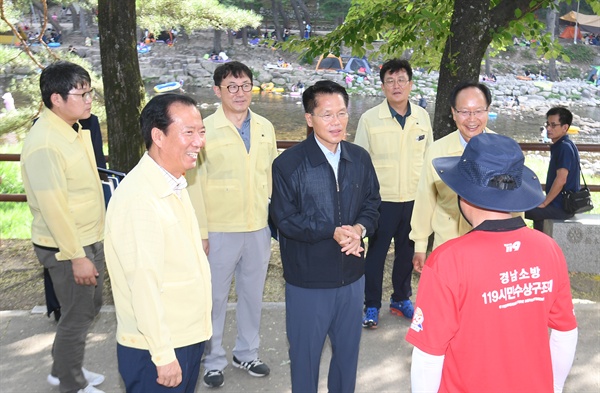 한경호 경남도 행정부지사가 7월 23일 거창을 찾았다.