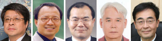 사진 왼쪽부터 김민배, 김병국, 박기찬, 이현우, 조명우 교수.
