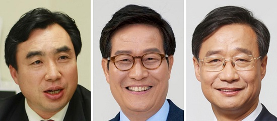 사진 왼쪽부터 민주당 윤관석, 신동근, 유동수 국회의원
