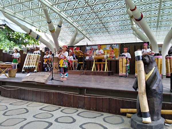 아메이 족은 타이둥 지역의 대표적인 소수민족으로, 월요일을 제외하고 매일 두 차례씩 무료 공연을 연다.