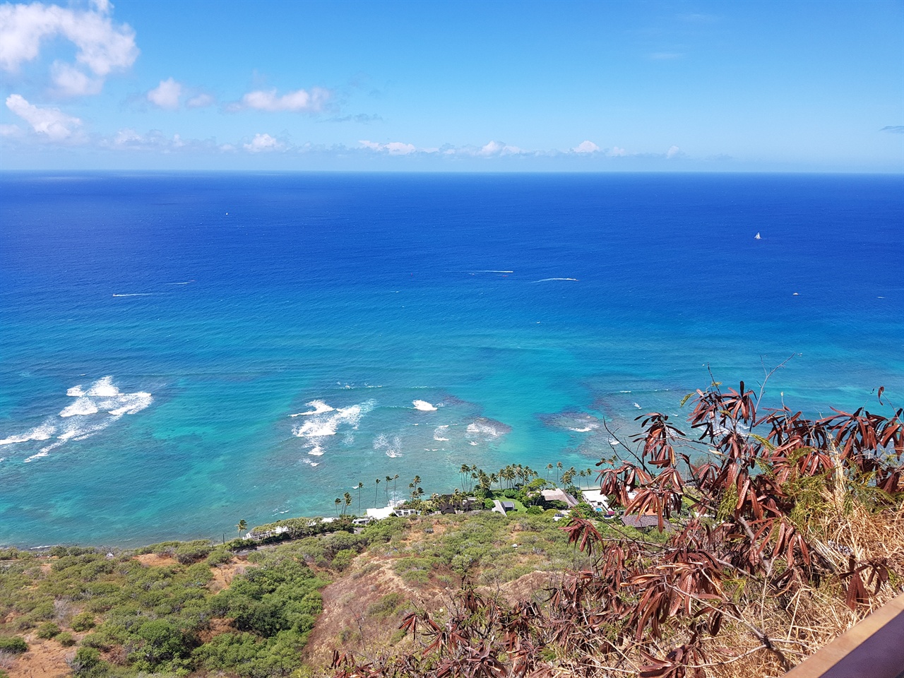 다이아몬드헤드에서 내려다 보이는 하와이 풍경