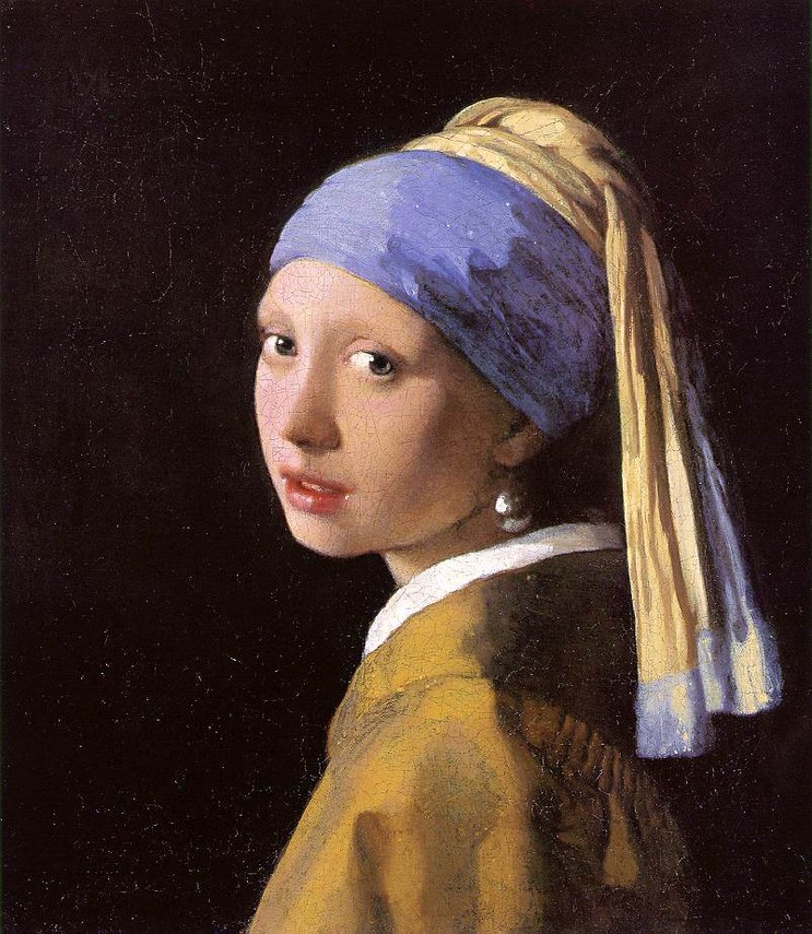 진주 귀걸이를 한 소녀(페르메이르,1665년경)