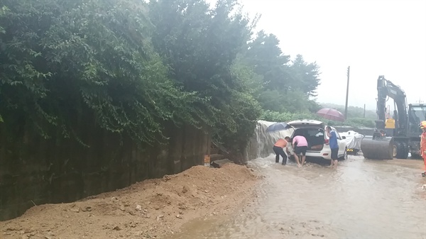 지난 28일 철원 폭우 피해 상황