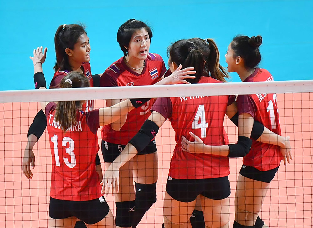  태국 여자배구 AG 대표팀 경기 모습