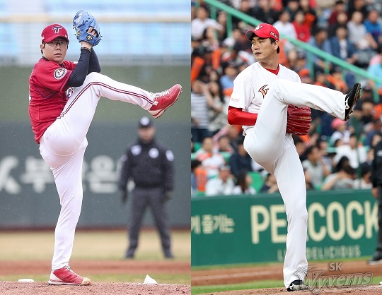  한국 야구를 대표하는 에이스 양현종과 김광현 (사진: KIA 타이거즈/SK 와이번스)