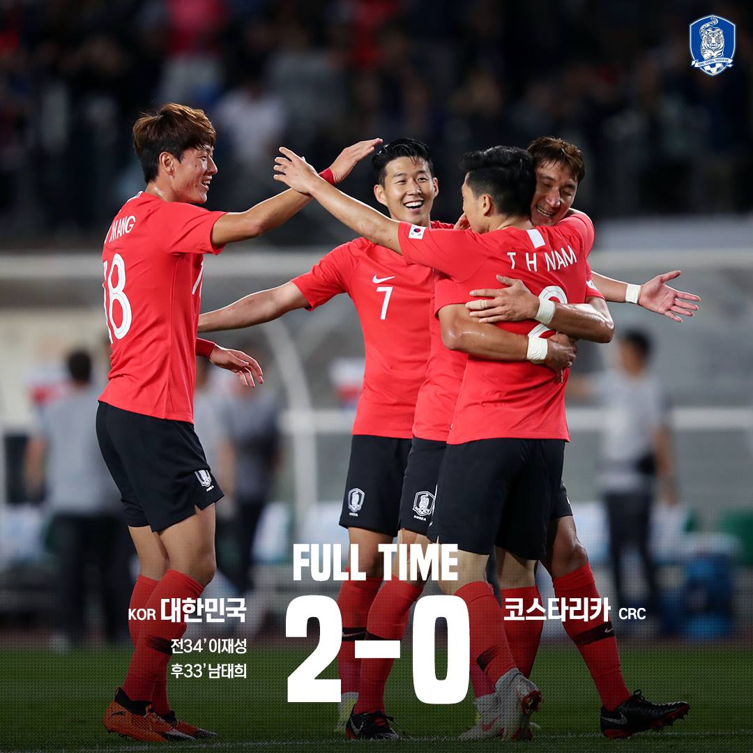  2-0 승리를 가져간 대한민국 축구 국가대표팀