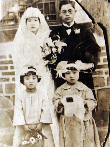 곽영선, 장우근 부부의 결혼 사진