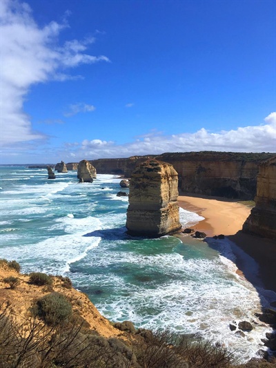 멜버른 그레이트 오션로드(Great Ocean Road)의 12사도 바위(12 Apostles).