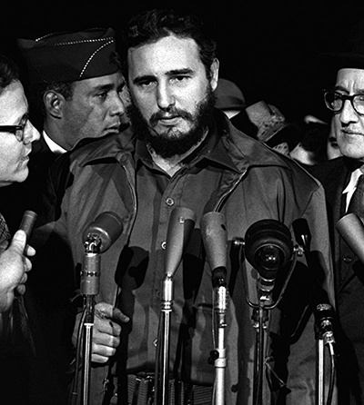33세 때의 피델 카스트로. 쿠바혁명으로 정권을 잡은 지 3개월 뒤인 1959년 4월에 찍은 사진. 