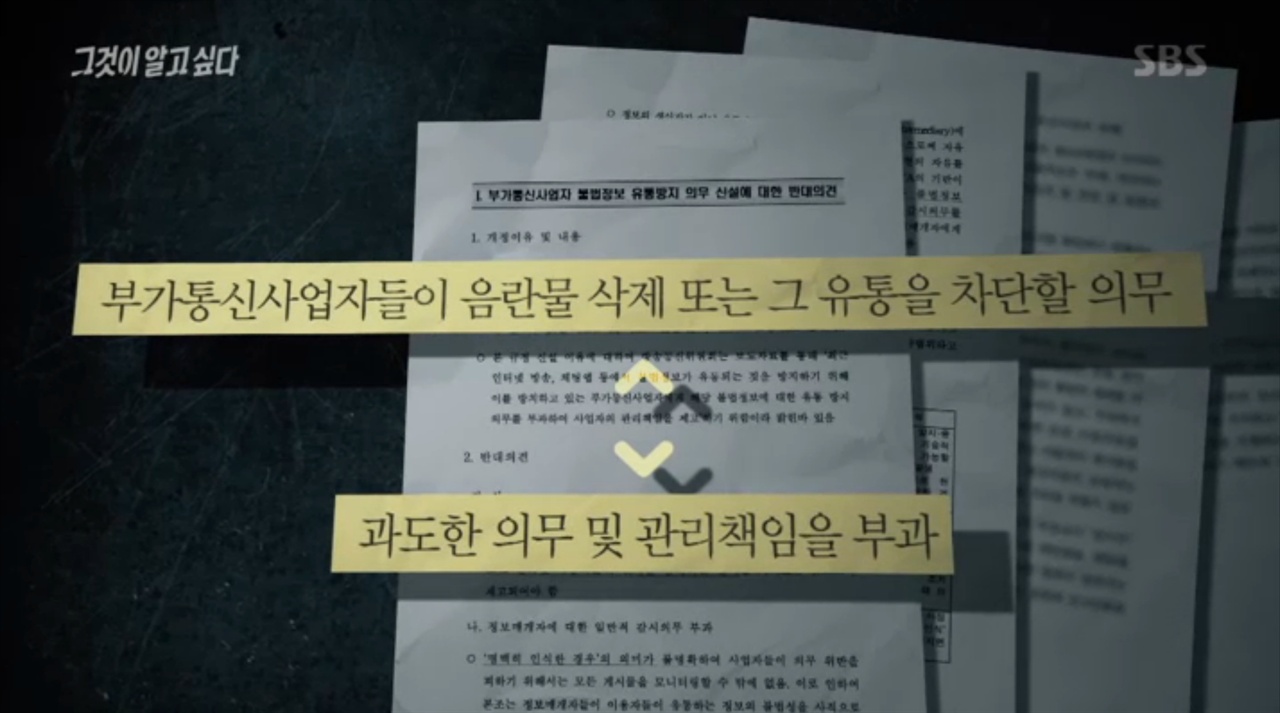  현재 디지털성범죄 동영상 유포에 제동을 거는 법 개정안에 계류돼 있지만 사업자들의 반대로 발목 잡혀 있다. 