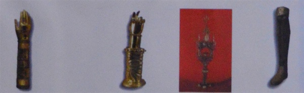 성 블라이세의 유해가 금세공품 안에 들어있다.