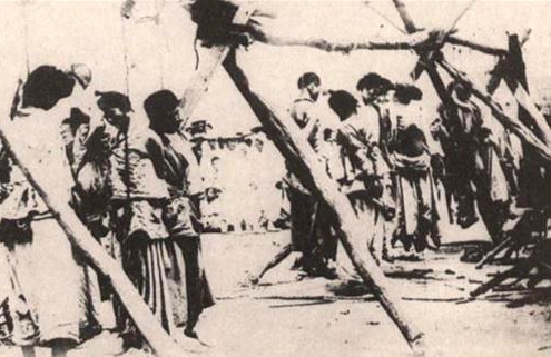 일본군의 호남 의병 공개학살.