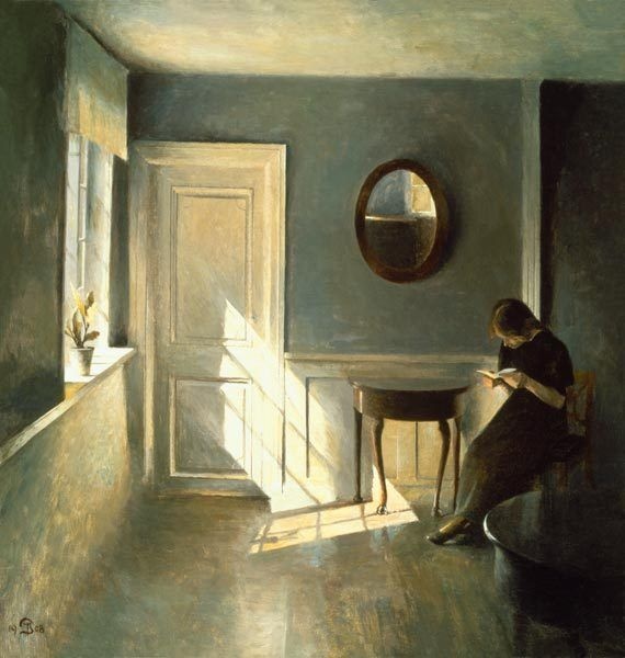  피터 빌헬름 일스테드 'Girl Reading a Letter in an Interior(실내에서 책 읽는 소녀)'(1908)