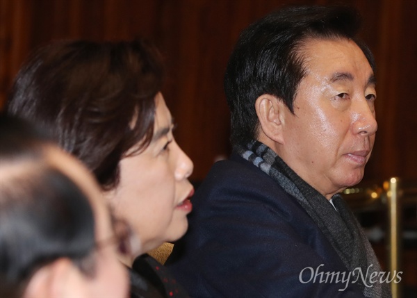 김성태 자유한국당 의원. 사진은 지난 1월 28일 국회에서 열린 의원총회에 참석하고 있는 모습. 
