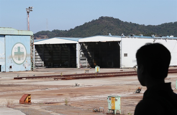 지난 2015년 파산한 한 조선소의 모습. 자료사진