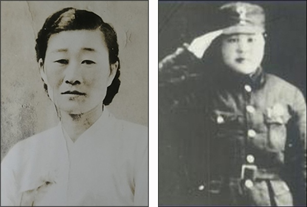 여자광복군 이월봉(왼쪽)과 지복영