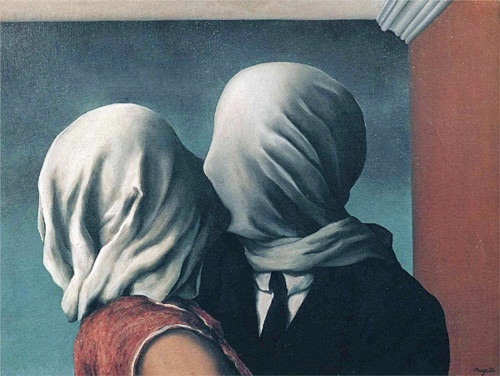 '연인들'(르네 마그리트,1928, 뉴욕 현대미술관)